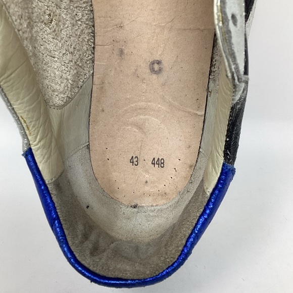Golden Goose Silver and Blue Men's Shoes - Picture 11 of 12